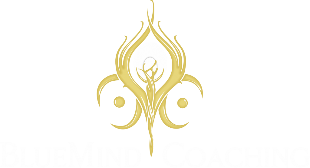 BlueMind Coaching Logo mit weißer Schrift frei